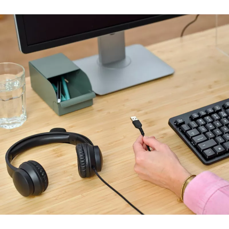 Trust HS-201 Ausinės Laidinės Antgalvinės Biurui/Skambučių Centrui USB Type-A Juodos