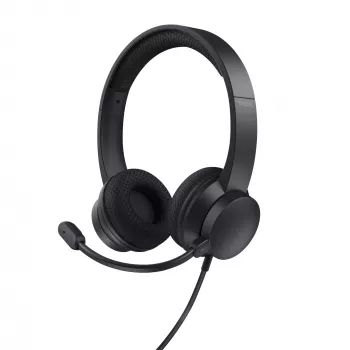 Trust HS-260 ausinės su mikrofonu, laidinės, ant ausų, USB Type-A, juodos