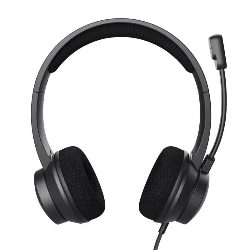 Trust HS-260 ausinės su mikrofonu, laidinės, ant ausų, USB Type-A, juodos