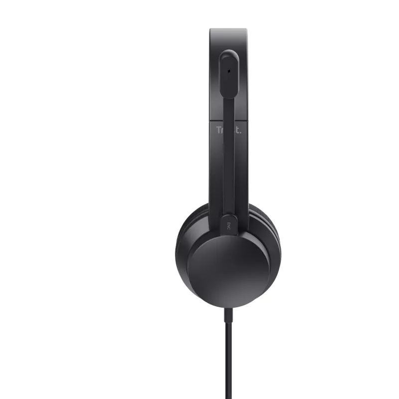 Trust HS-260 ausinės su mikrofonu, laidinės, ant ausų, USB Type-A, juodos