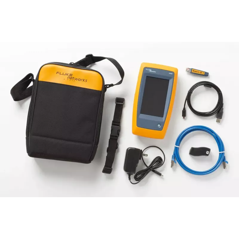Vytosios poros kabelio testeris Fluke LIQ-100 su RJ-45/USB palaikymu, maks. ilgis 305 m, 6400 mAh Li-Ion baterija
