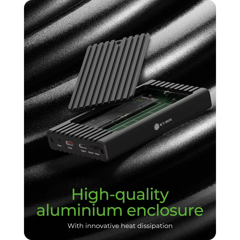 ICY BOX IB-2817MCL-C31 SSD dėklas, juodas, M.2, USB maitinamas