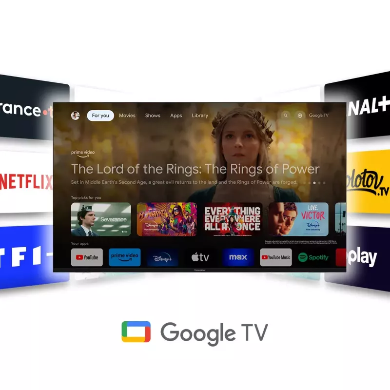 Televizorius Thomson Q70 Series 55QG6C14 – 55 colių QLED 4K Ultra HD, Google TV