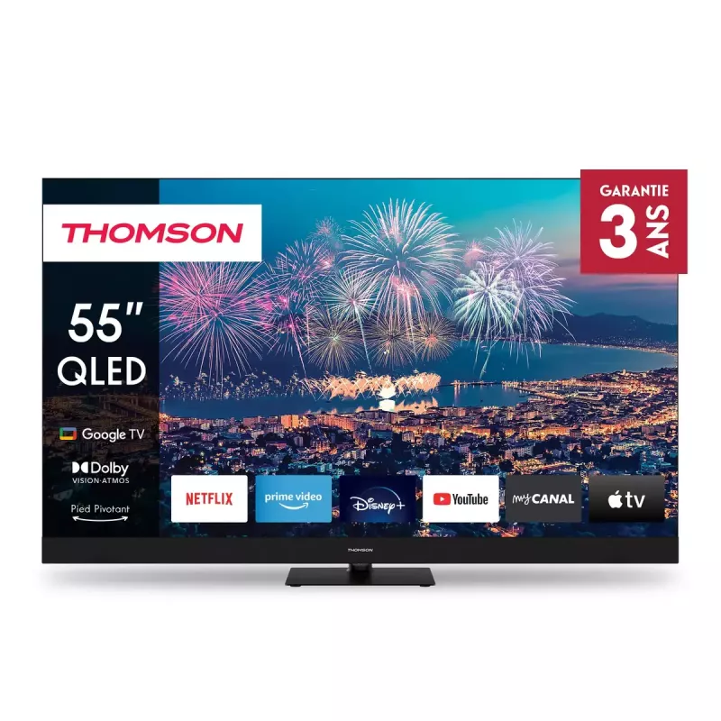 Televizorius Thomson Q70 Series 55QG6C14 – 55 colių QLED 4K Ultra HD, Google TV