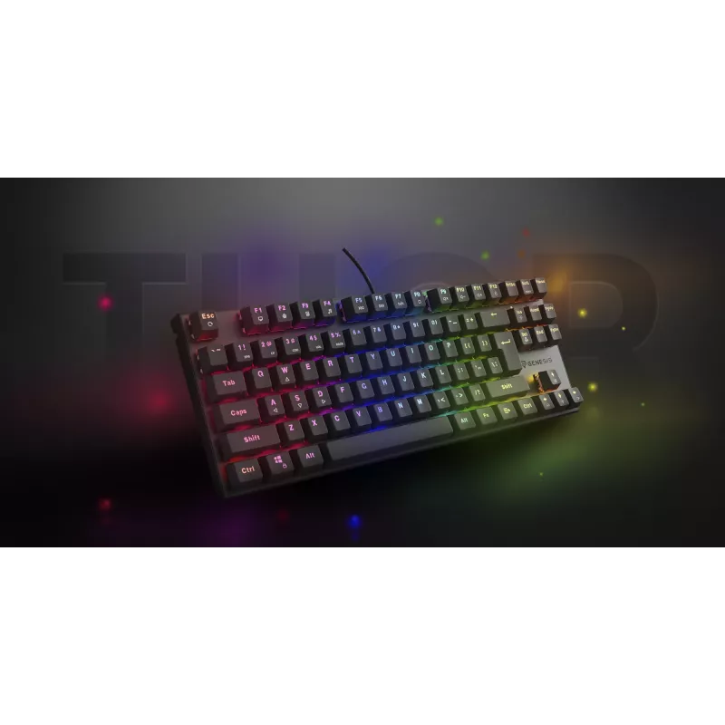 GENESIS Thor 303 TKL klaviatūra mechaninė žaidimams USB QWERTY ispaniška juoda