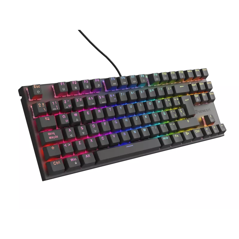 GENESIS Thor 303 TKL klaviatūra mechaninė žaidimams USB QWERTY ispaniška juoda