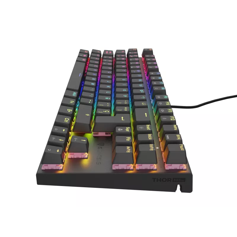GENESIS Thor 303 TKL klaviatūra mechaninė žaidimams USB QWERTY ispaniška juoda