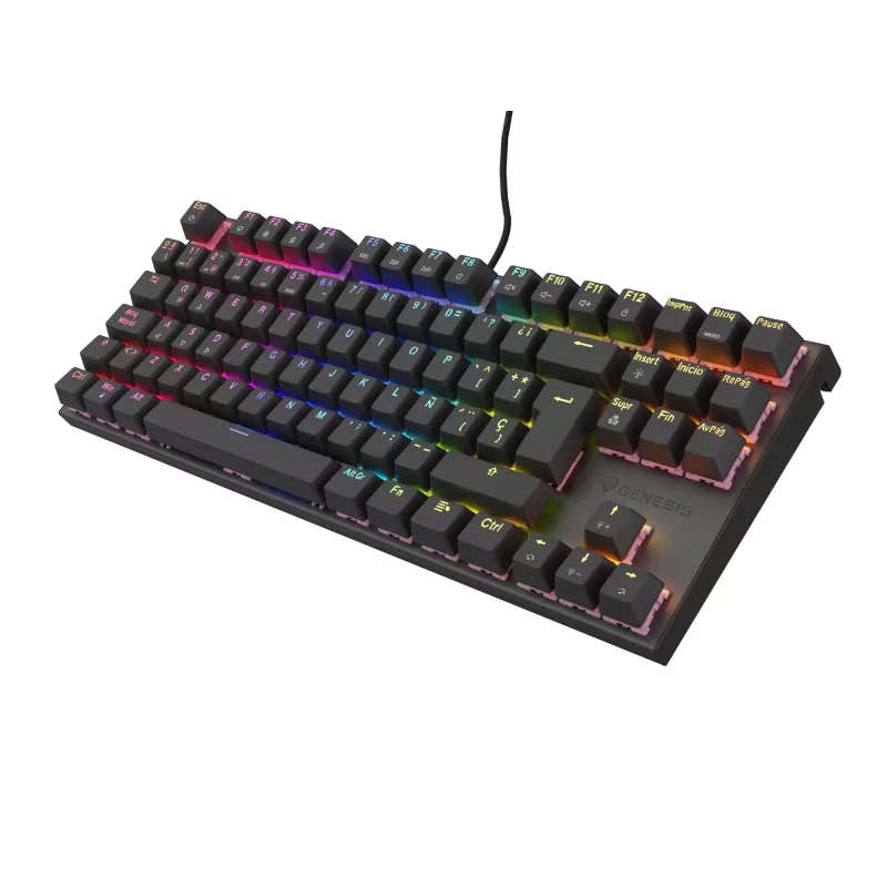 GENESIS Thor 303 TKL klaviatūra mechaninė žaidimams USB QWERTY ispaniška juoda