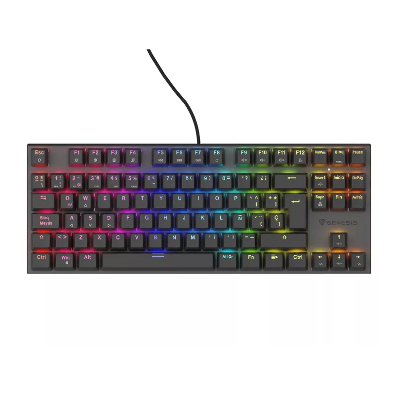 GENESIS Thor 303 TKL klaviatūra mechaninė žaidimams USB QWERTY ispaniška juoda