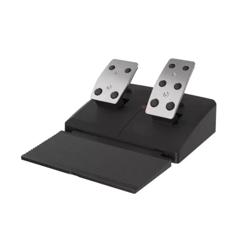 GENESIS Seaborg 400 Juodas, Sidabrinis USB Vairas su Pedalais, Nintendo Switch, PC, PlayStation 4, PlayStation 3, Xbox 360, Xbox One, Xbox One S, Xbox One X