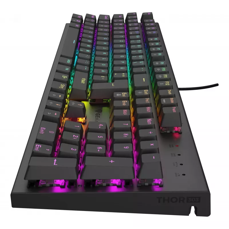 GENESIS Thor 303 klaviatūra žaidimams USB QWERTZ vokiška juoda mechaninė RGB