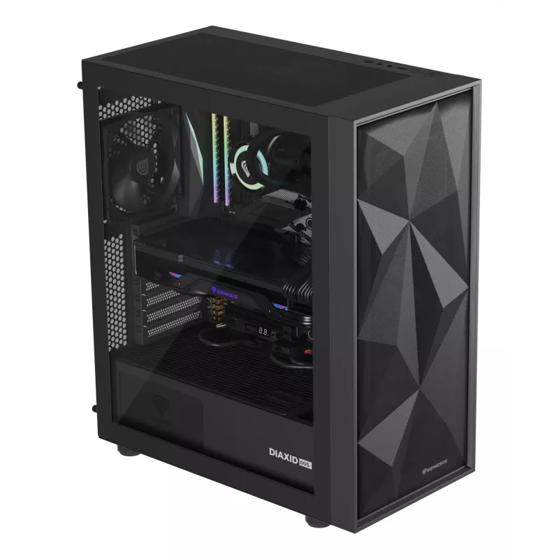 Korpusas GENESIS Diaxid 605F Midi Tower Juodas