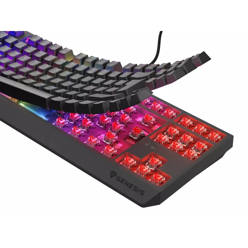 GENESIS Thor 230 TKL klaviatūra žaidimams USB QWERTY ispaniška juoda