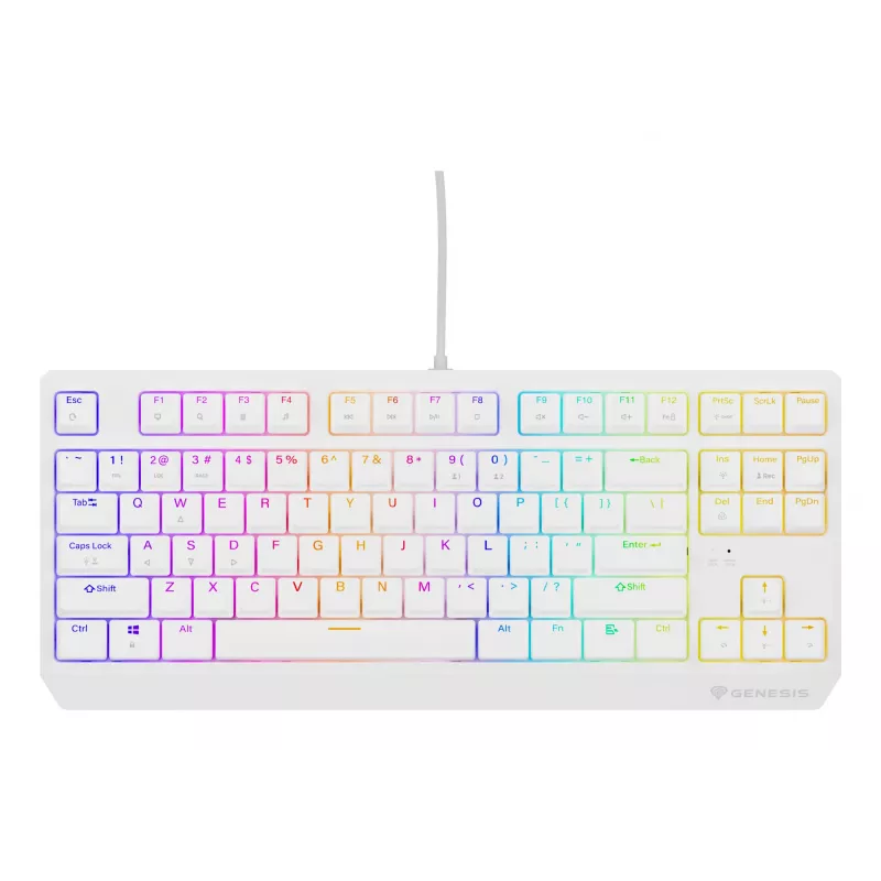 GENESIS Thor 230 TKL klaviatūra žaidimams USB QWERTY JAV anglų balta