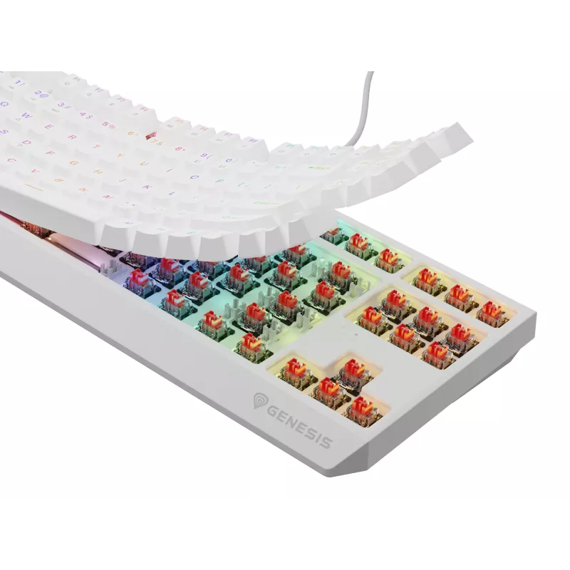 GENESIS Thor 230 TKL klaviatūra žaidimams USB QWERTY JAV anglų balta