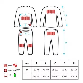 Šildoma liemenė Glovii GXBL slidinėjimui ir snieglenčių sportui, unisex, L, juoda, kvėpuojanti, įkraunama baterija