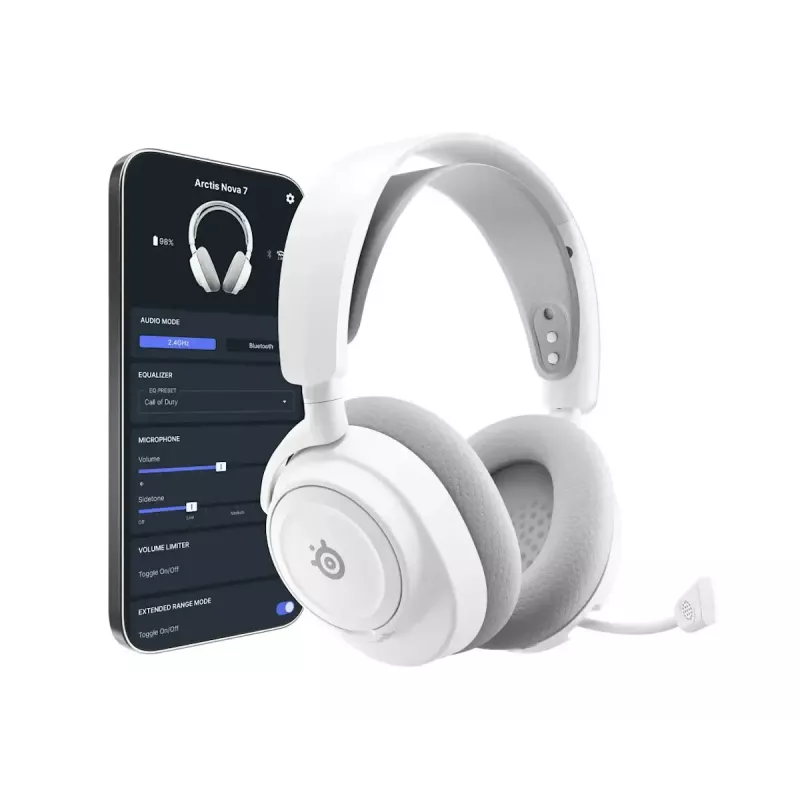 SteelSeries Arctis Nova 7 Gen 2 61731 ausinės su mikrofonu, baltos spalvos