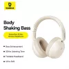 Ausinės Baseus Bass 35 Max – belaidės Bluetooth, ant galvos, uždengiančios ausis, USB Type-C, 20–20000 Hz, 10 m, balta