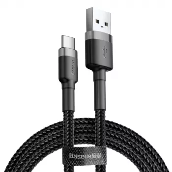 BASEUS Cafule duomenų kabelis USB-A į USB-C 2m juodas