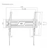 Tilt TV laikiklis GEMBIRD WM-86T-01 37–86 col. ekranams, plienas, pakreipimas -5°–10°, VESA 75x75–600x400, max apkrova 75 kg