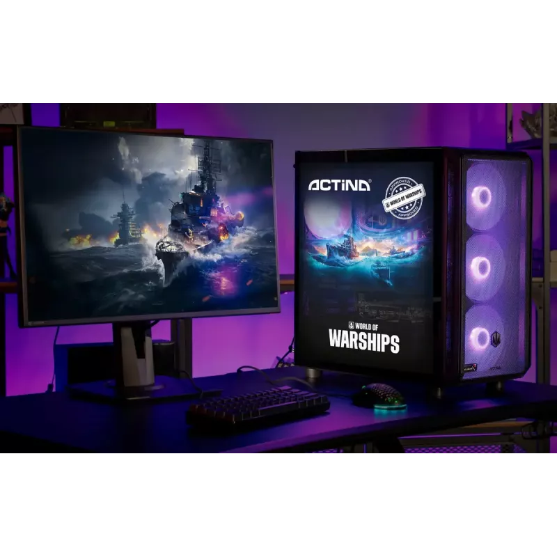 Stalinis kompiuteris ActiveJet MIDI Tower AMD Ryzen 7 9700X, 32GB DDR5 6000MHz, 1TB SSD, Radeon RX 9060 XT 16GB, Windows 11 Pro, 850W, Juodas