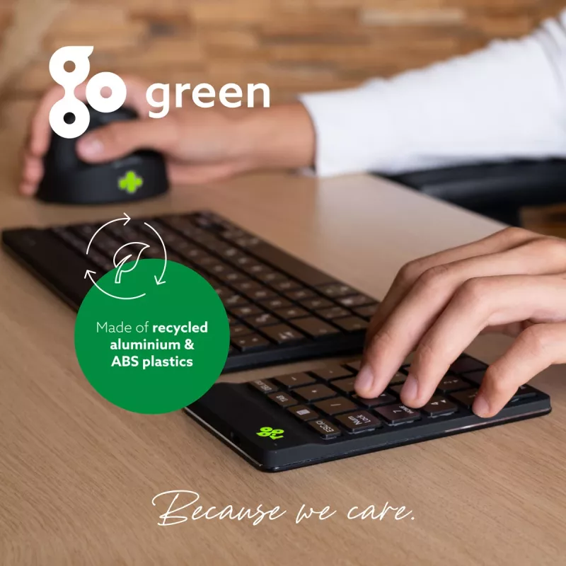 R-Go Tools Numpad Break, ergonominis skaitmeninis blokas su pertraukų programine įranga, Bluetooth, juodas