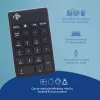 R-Go Tools Numpad Break, ergonominis skaitmeninis blokas su pertraukų programine įranga, Bluetooth, juodas