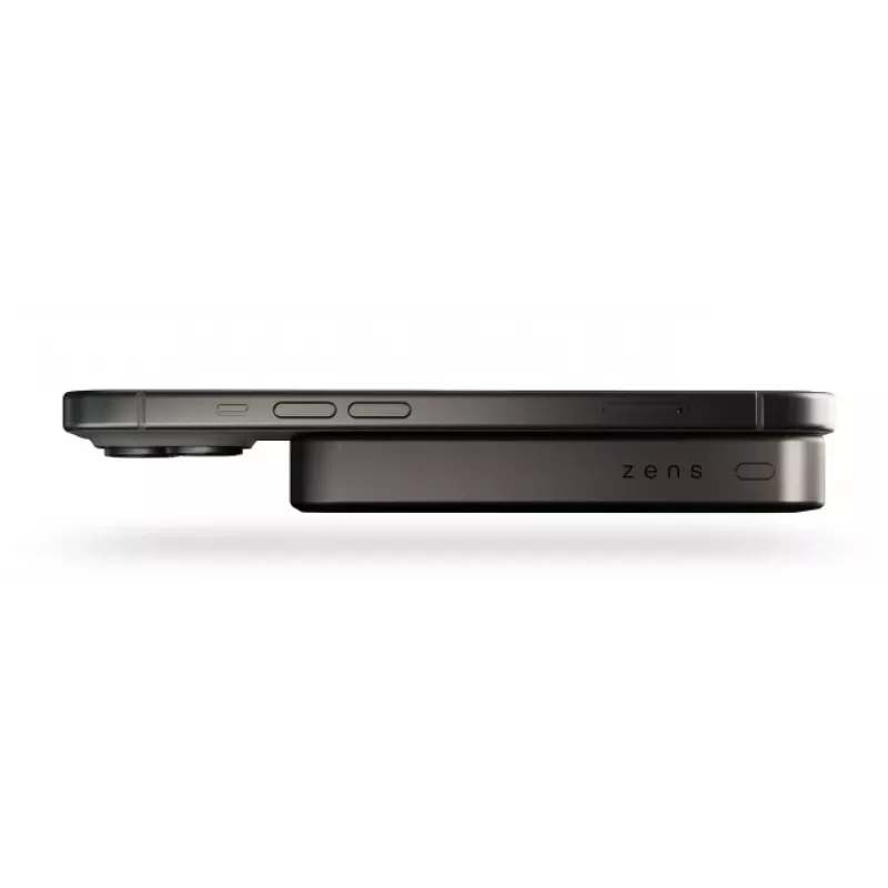 ZENS Powerbank Slim Qi2 Al 10000mah Juoda