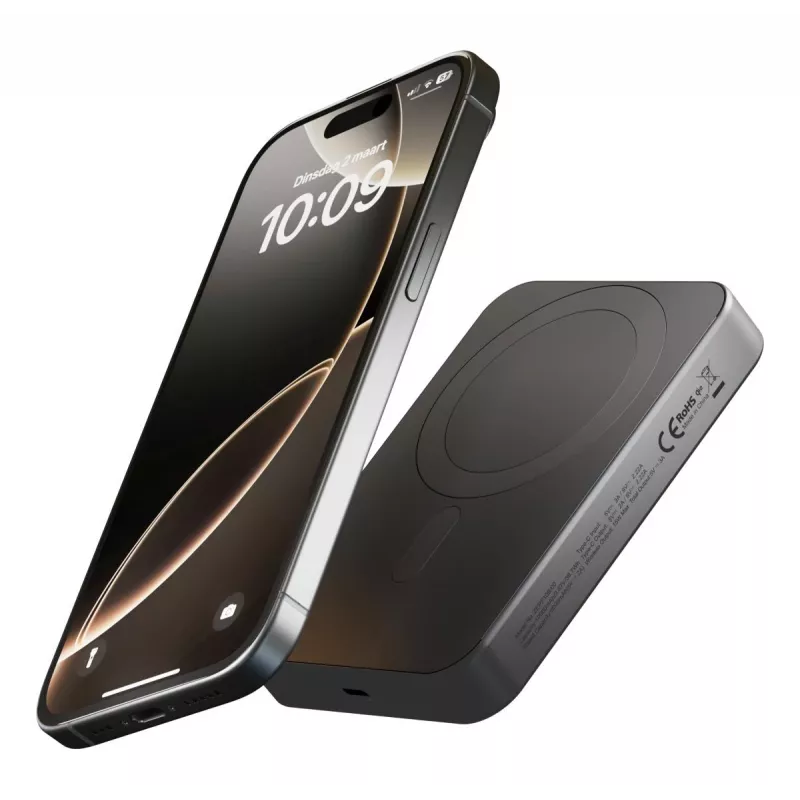 ZENS Powerbank Slim Qi2 Al 10000mah Juoda