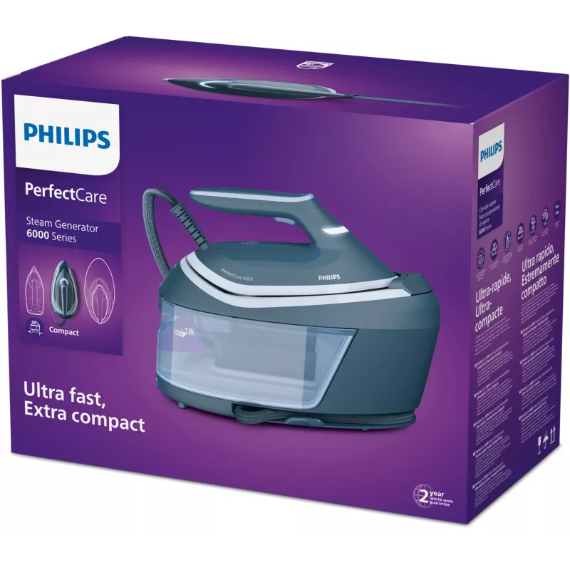 Philips 6000 serijos lyginimo stotelė PSG6042/20, 2400 W, 1,8 L, SteamGlide Advanced, mėlyna