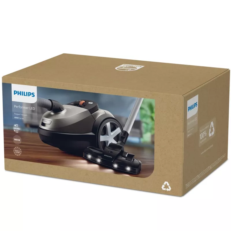 Philips 8000 serijos XD8152/12 dulkių siurblys, 4 L, 900 W, su maišeliu