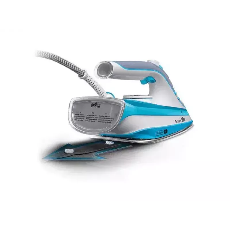 Braun TexStyle 5 SI 5006 BL lygintuvas su SuperCeramic padu, 2600 W, mėlynas/pilkas/baltas