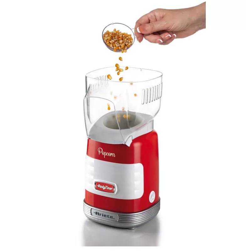 Ariete 2956 Party Time Popcorn gaminimo aparatas, karšto oro, be riebalų, 1000 W, raudonas