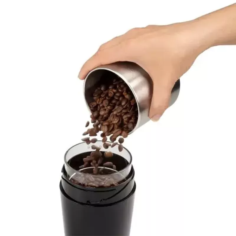 Kavos malūnėlis De’Longhi KG200 su nerūdijančio plieno peiliukais, 90 g talpa, 170 W, juodas