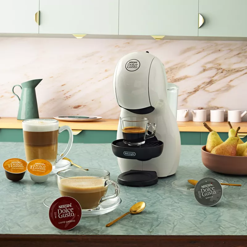 De’Longhi Piccolo EDG110.WB kavos aparatas kapsulinis, 0.8 L, rankinis