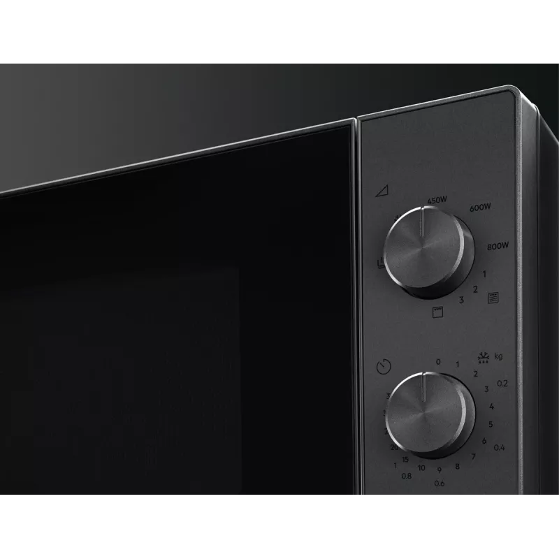 Kaitlentės mikrobangų krosnelė su griliu Electrolux EMZ421MMTI — 800 W, 20 L, titano spalvos, 270 mm padėklas