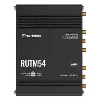 Belaidis maršrutizatorius Teltonika RUTM54 Gigabit Ethernet dviejų juostų 5G juodas
