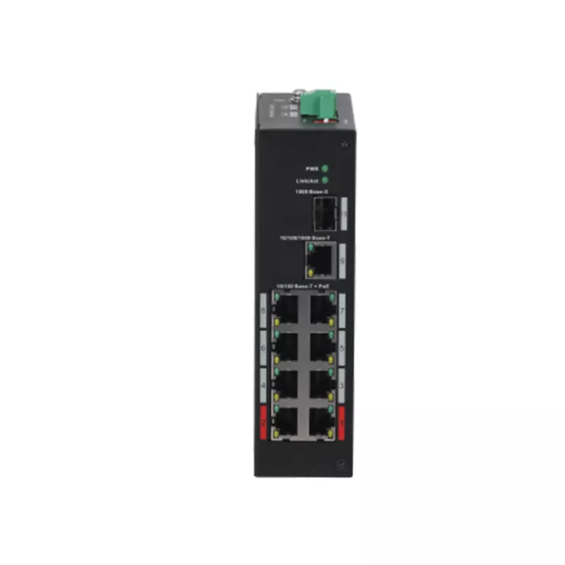 Dahua Technology PFS3110-8ET-96-V2 nevaldomas Fast Ethernet (10/100) PoE jungiklis, 10U, juodas
