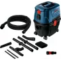 Bosch GAS 15 PS Professional cilindrinis dulkių siurblys sausam valymui, 1100 W, 15 L dulkių maišas, 8 L skysčio talpa, 270 mbar