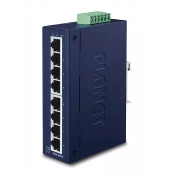 PLANET ISW-801T Pramoninis jungiklis IP30 plonas 8 prievadų