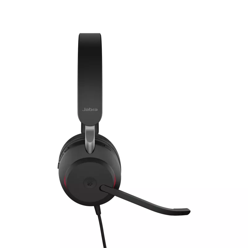 Jabra Evolve2 40 USB-A, MS Teams Stereo, laidinės ausinės biurui, 20 - 20000 Hz, 188 g, juodos