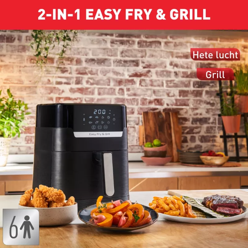 Tefal Easy Fry & Grill EY5058 Karšto oro gruzdintuvė 4,2 L 1550 W Juoda