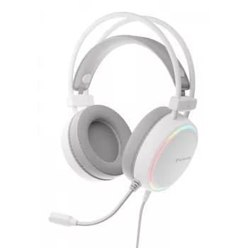 Ausinės GENESIS NSG-2308 Neon 613 G2, laidinės, žaidimams, USB Type-A, baltos