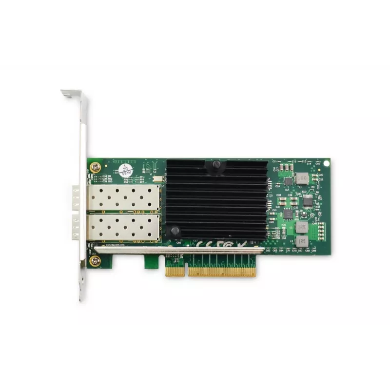 DIGITUS DN-10162 dviejų prievadų 10G SFP+ PCIe tinklo plokštė Intel lustu
