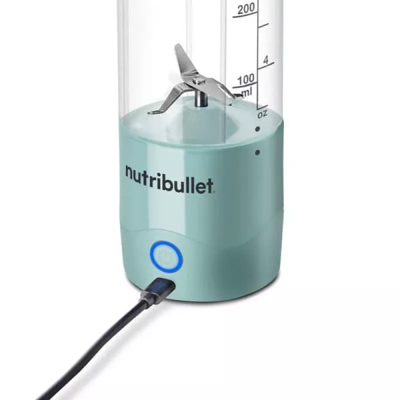 Sportinis trintuvas NUTRIBULLET Portable 0.475 L mėlynas, baterijomis maitinamas, Tritan dubuo, nerūdijančio plieno peiliai