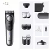 Braun BeardTrimmer 9 BT9560 barzdos kirpimo mašinėlė, baterija, 52 mm, 2 cm, šlapias ir sausas, juoda, sidabrinė