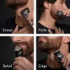 Braun BeardTrimmer 9 BT9560 barzdos kirpimo mašinėlė, baterija, 52 mm, 2 cm, šlapias ir sausas, juoda, sidabrinė