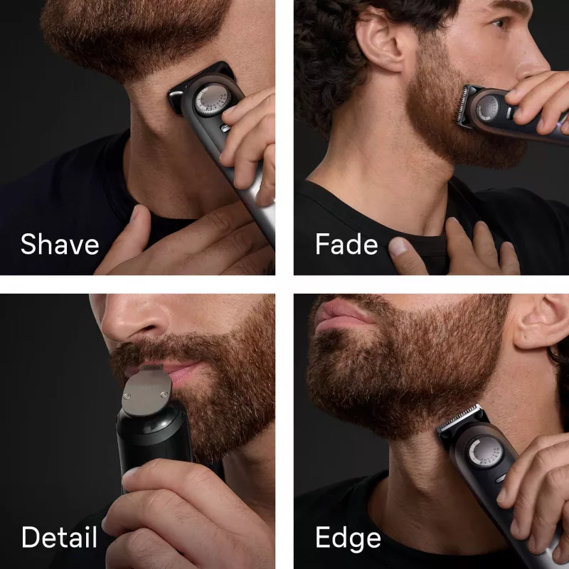 Braun BeardTrimmer 9 BT9560 barzdos kirpimo mašinėlė, baterija, 52 mm, 2 cm, šlapias ir sausas, juoda, sidabrinė