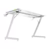 Trust GXT 709W LUMINUS Baltas žaidimų stalas su RGB apšvietimu