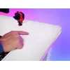 Trust GXT 709W LUMINUS Baltas žaidimų stalas su RGB apšvietimu
